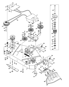 Mower Deck 54-Inch Diagram and Parts List for Z-FORCELZ54 (17BIDAGC-17BIDAGC010)(2015) Cub Cadet Lawn Tractor